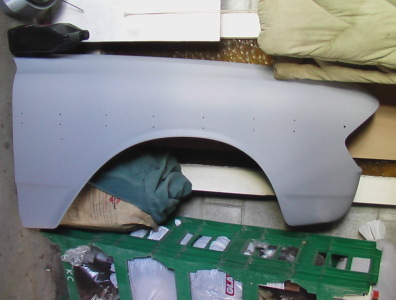 Mudguards ready for paint